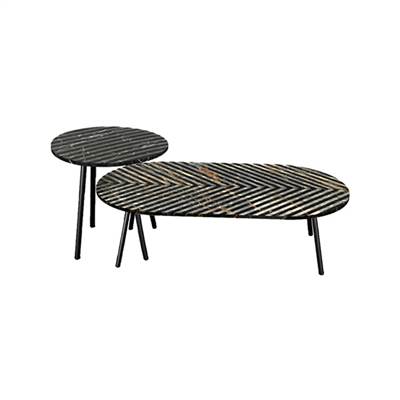 oval marble coffee table
